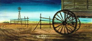 Oklahoma Corral and Windmill Sketch