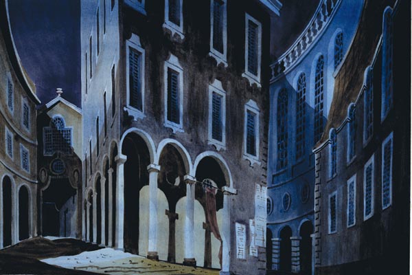 Don Giovanni (1965) Street Scene Backdrop